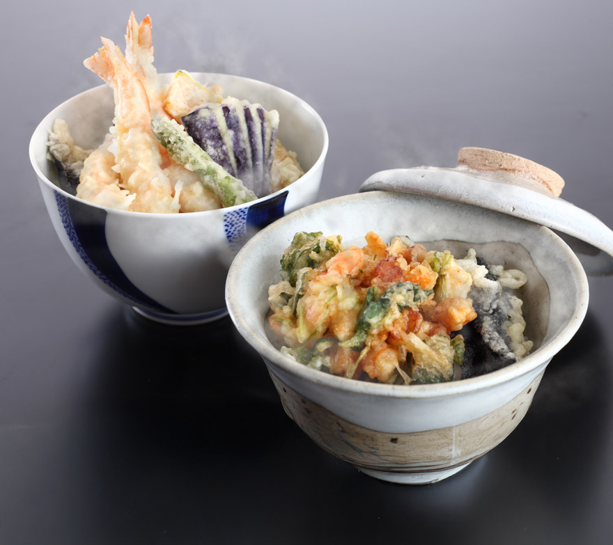 かきあげ天丼・かきあげ天茶